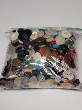 Vintage Unassorted Bag of Buttons - Multi Color